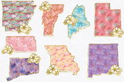 50 States Sublimation Clipart Bundle, an Illustration by OldMarket Designs (Thumbnail 4 of 12)
