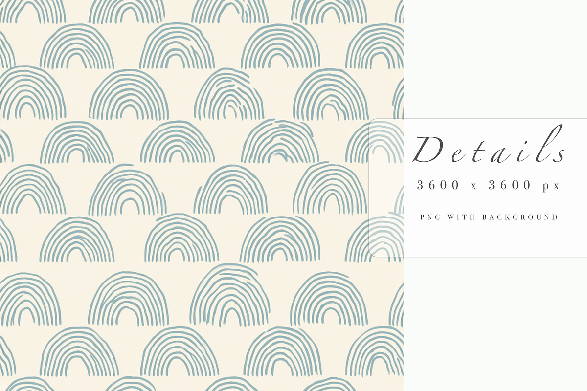 Dusty Blue Half Arch Seamless Patter, a Pattern Graphic by Pati Charm Studio (Photo 5 of 7)