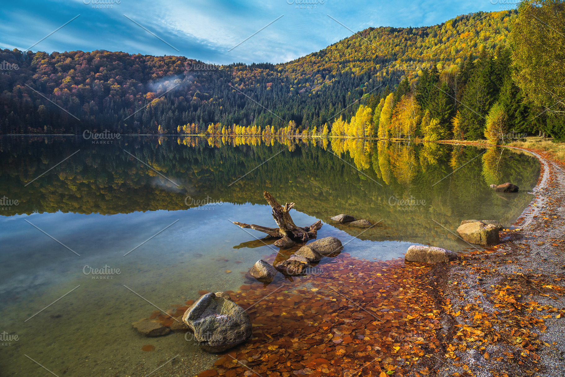 Autumn scenery with amazing lake, a Nature Photo by Alpine Dreams