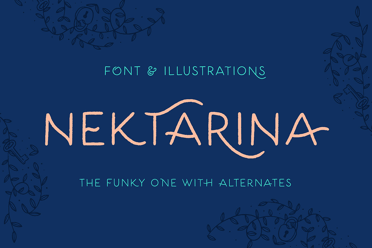 Nektarina display funky font