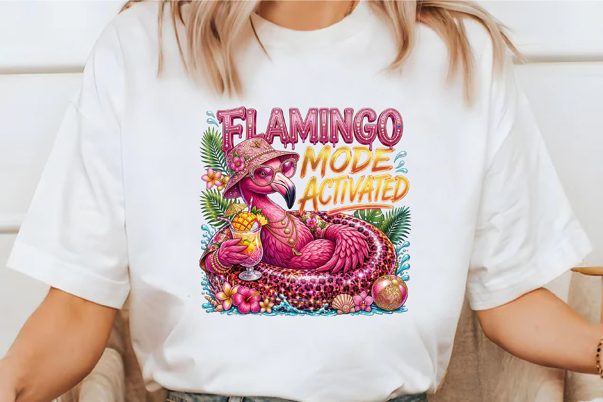 Funny Summer Flamingo Png, a Seasonal Illustration by designcity5 (Photo 3 of 4)