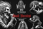 10 Bundle Dark Art Skull Vocalist, an Illustration by Morspective (Thumbnail 1 of 7)