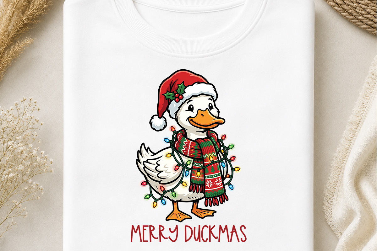 Merry Duckmas Christmas PNG, an Animal Illustration by crative8112 (Photo 3 of 3)