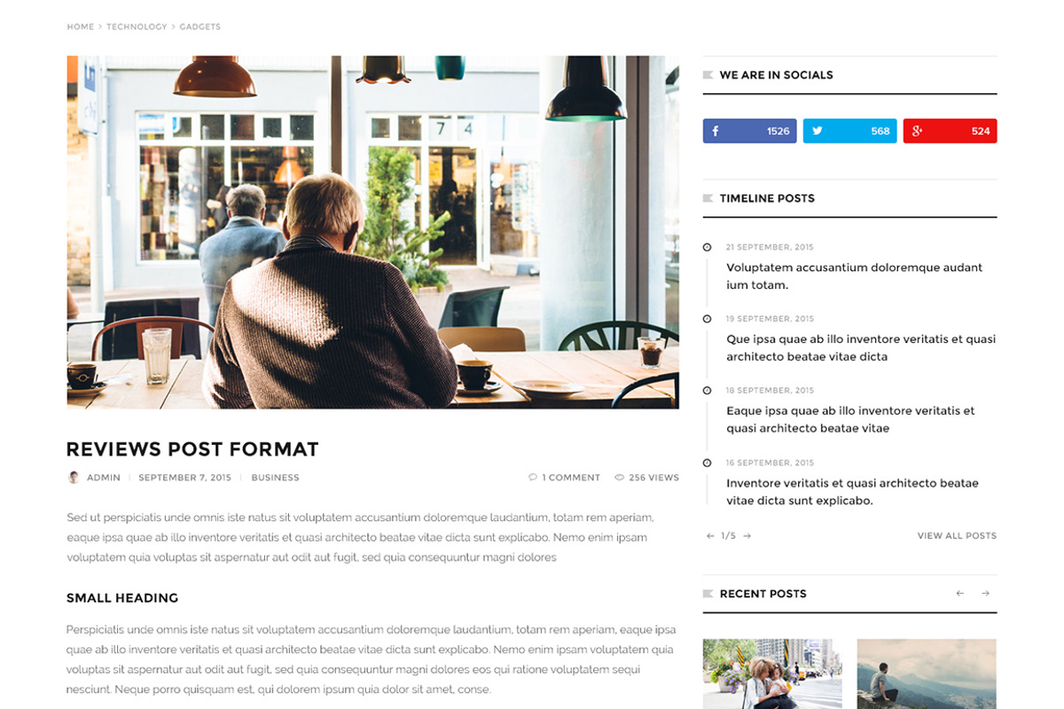 News Magazine - Review & News Portal, a WordPress Template by ThemeREX (Photo 2 of 5)