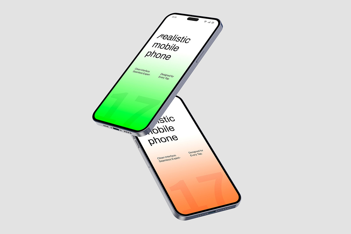 Realistic Floating Mobile Phone Mock, a Product Mockup by graphypix (Photo 1 of 4)