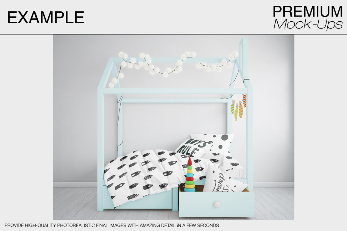 Kids Room and Bedding Mockups, a Product Mockup by mock-ups (Photo 6 of 16)