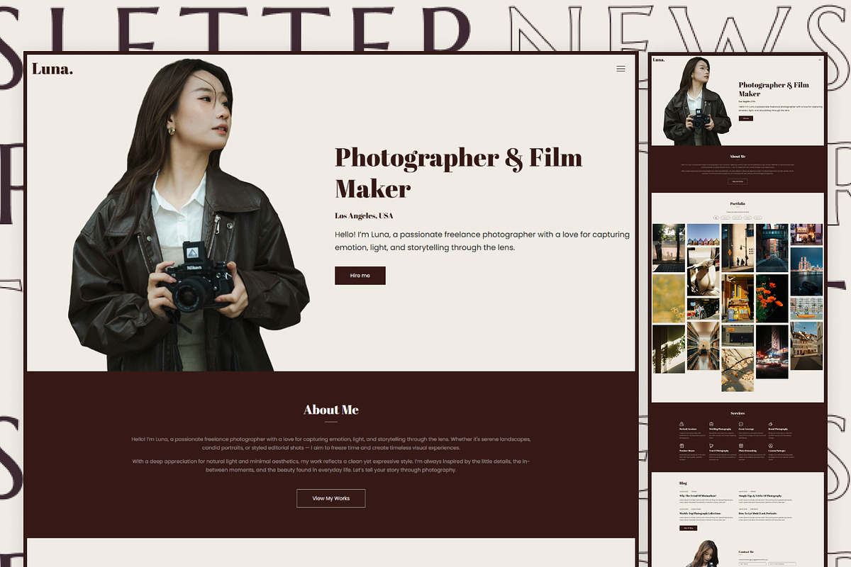 Luna – Photography Portfolio HTML, a HTML Template by TemplatesJungle