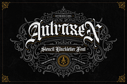 Antraxen for Tattoo & Liquor Brand, a Blackletter Font by ilhamtaro (Thumbnail 1 of 10)