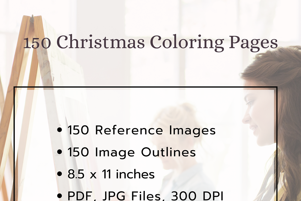 150 Christmas Coloring Pages Bundle, a Seasonal Illustration by Daffodil Dream Studio (Photo 17 of 18)