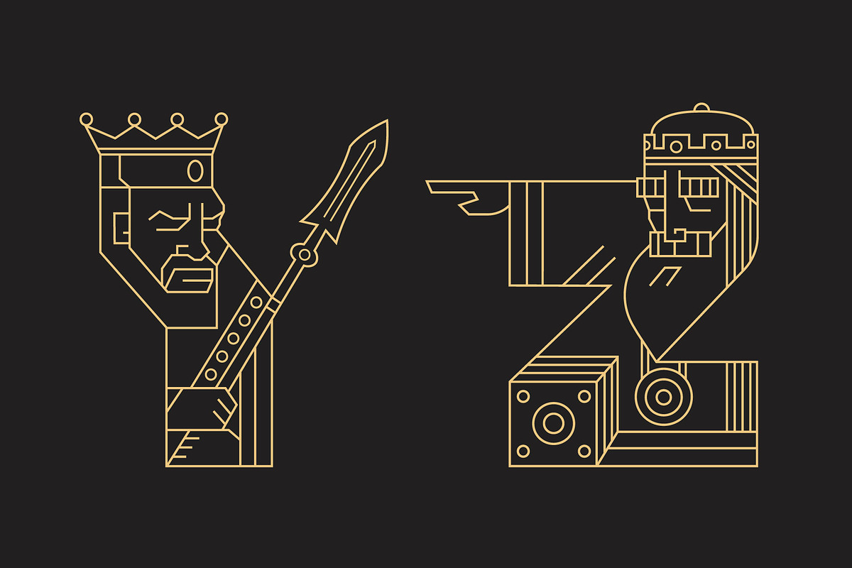 Rulers (vector letters and numbers) preview 8