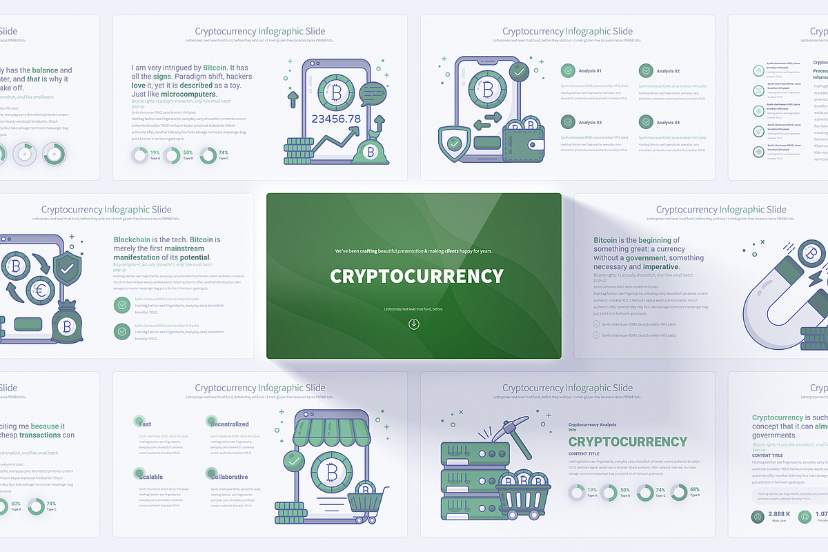 Cryptocurrency PowerPoint Template, a Presentation Template by Pulsecolor