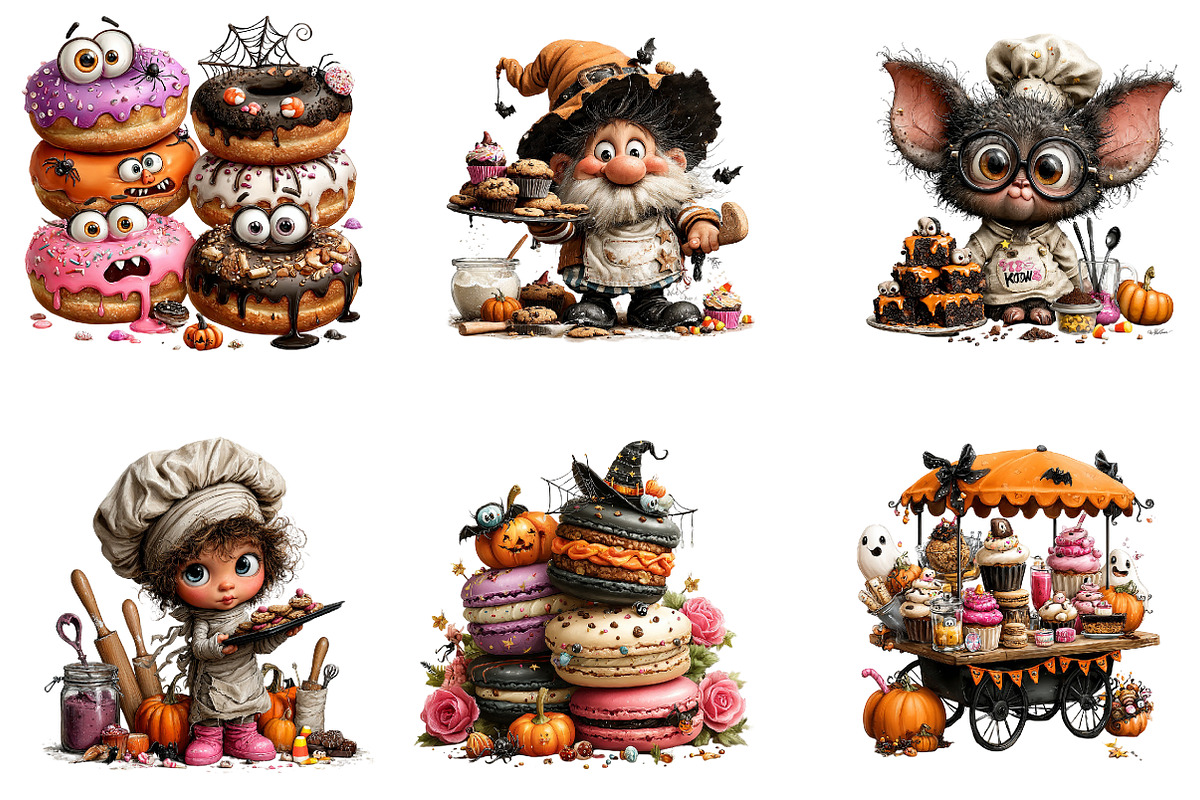 Halloween Baking Clipart Bundle, a Seasonal Illustration by CreationArt (Photo 5 of 7)