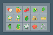 Organic Produce 3D Brand Icons, a Food Illustration by twinstd (Thumbnail 6 of 6)