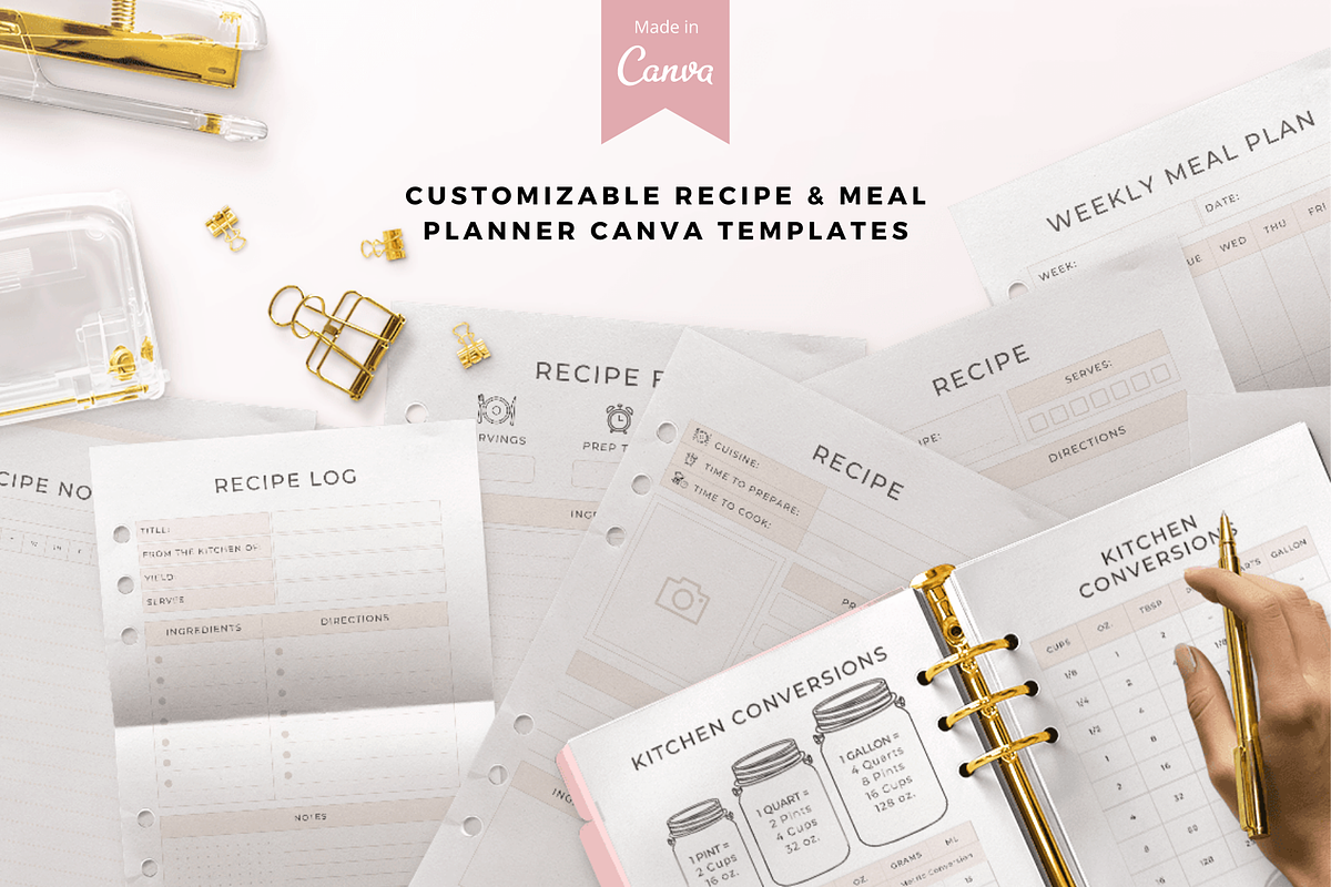 Recipe and Meal Planner Canva, a Magazine Template by The Blog Creative (Photo 6 of 7)