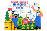 10 Smart Farming Technology, a Technology Illustration by denayunebgt (Thumbnail 1 of 4)