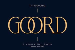 Goord - Modern Serif Family