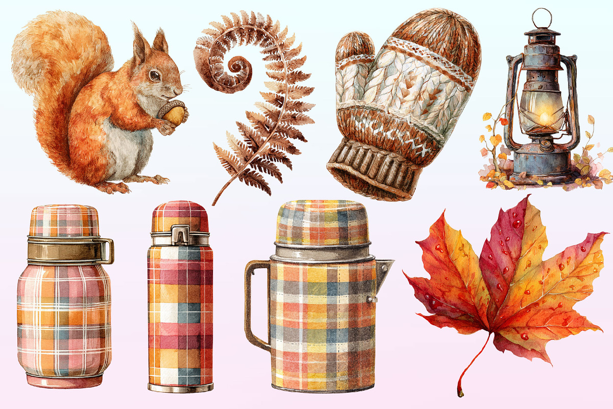 Watercolor Fall Woodland Clipart, a Graphic by CitraGraphics (Photo 2 of 4)