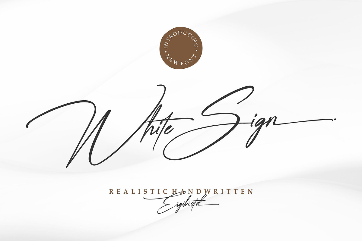 White Sign - Handwriting, a Handwritten Font by ErgibiStudio (Photo 1 of 8)
