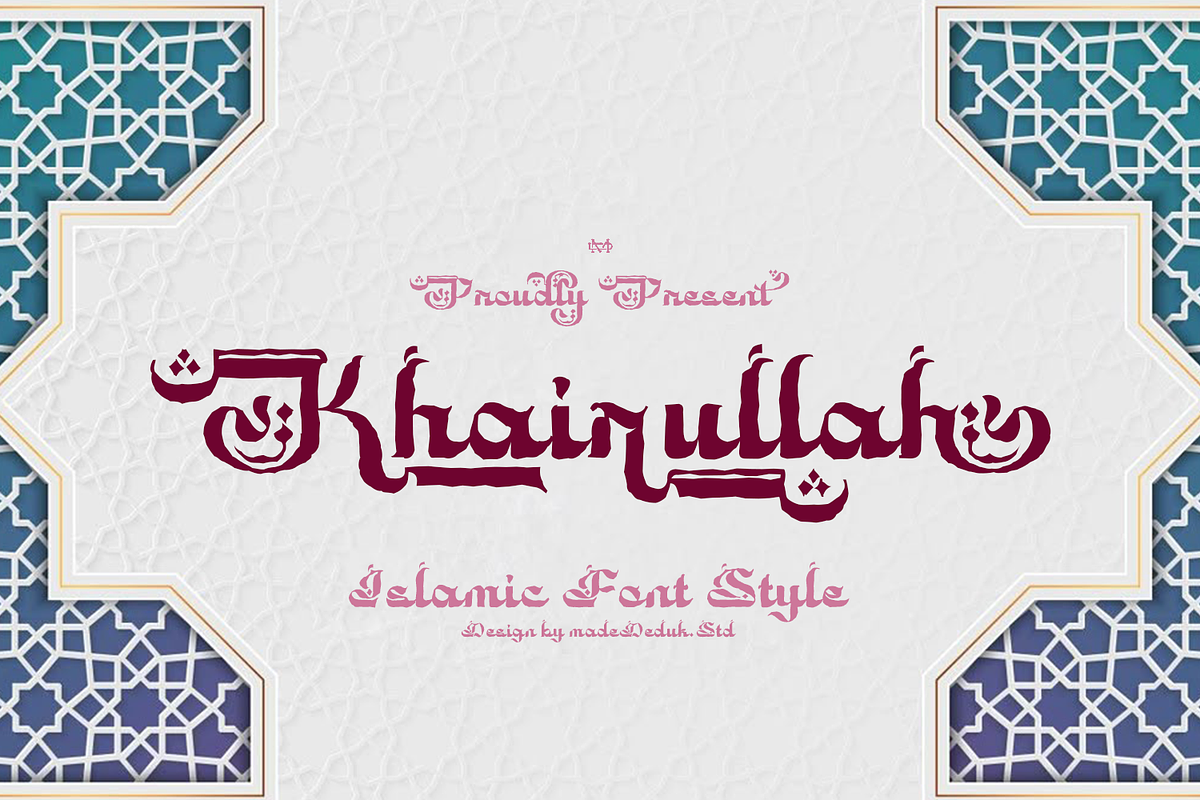 Khairullah - Arabic Font, a Symbol Font by madeDeduk (Photo 1 of 10)