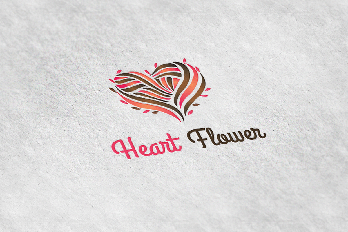 Heart Flower Logo Template, a Branding & Logo Template by N_thirteen (Photo 1 of 3)