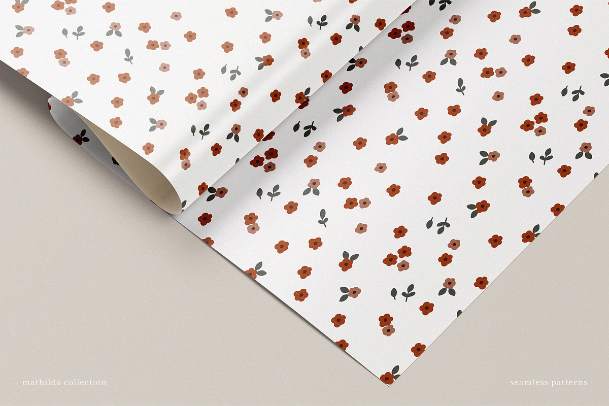 Mathilda Seamless Floral Patterns, a Pattern Graphic by Emilie Cliche (Photo 4 of 9)
