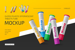 Effervescent Tablets Tube Mockup Set