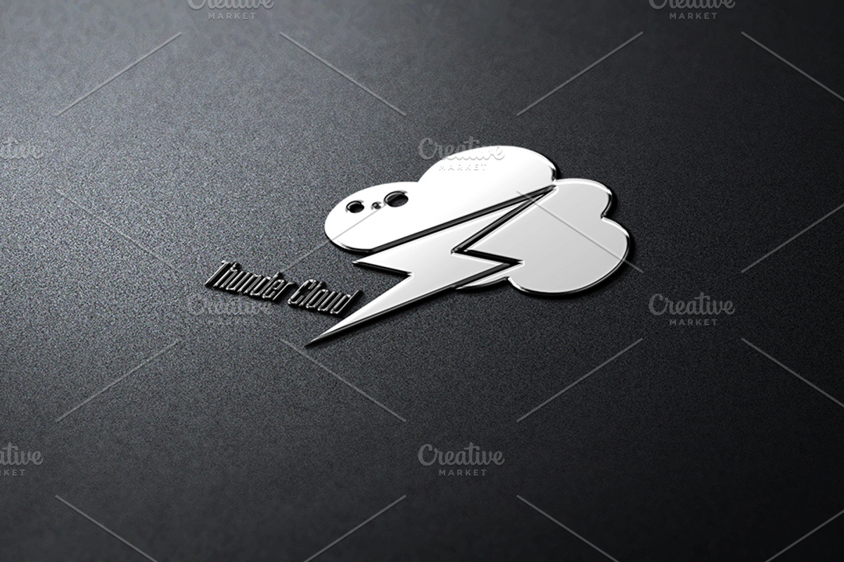 Thunder Cloud Logo Design, a Branding & Logo Template by Florin Chitic