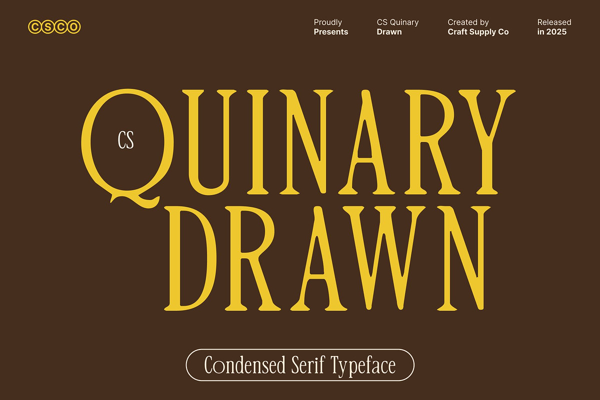 CS Quinary Drawn, a Serif Font by Craft Supply Co. (Photo 1 of 8)