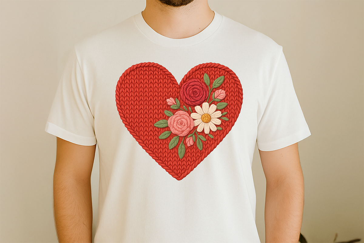 Faux Crochet Floral Heart PNG, an Object Illustration by Craftsbeefy (Photo 3 of 5)