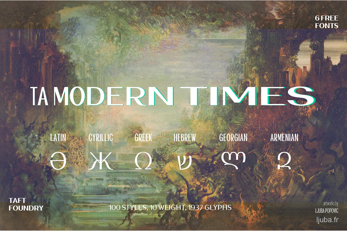 TA Modern Times, a Sans Serif Font by TAFT Foundry (Photo 1 of 15)
