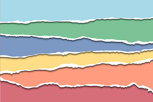 Torn paper pieces vector collection