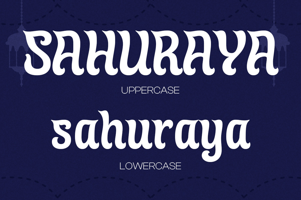 Sahuraya - Ramadan Display Font, a Handwritten Font by Letterhend Studio (Photo 3 of 9)