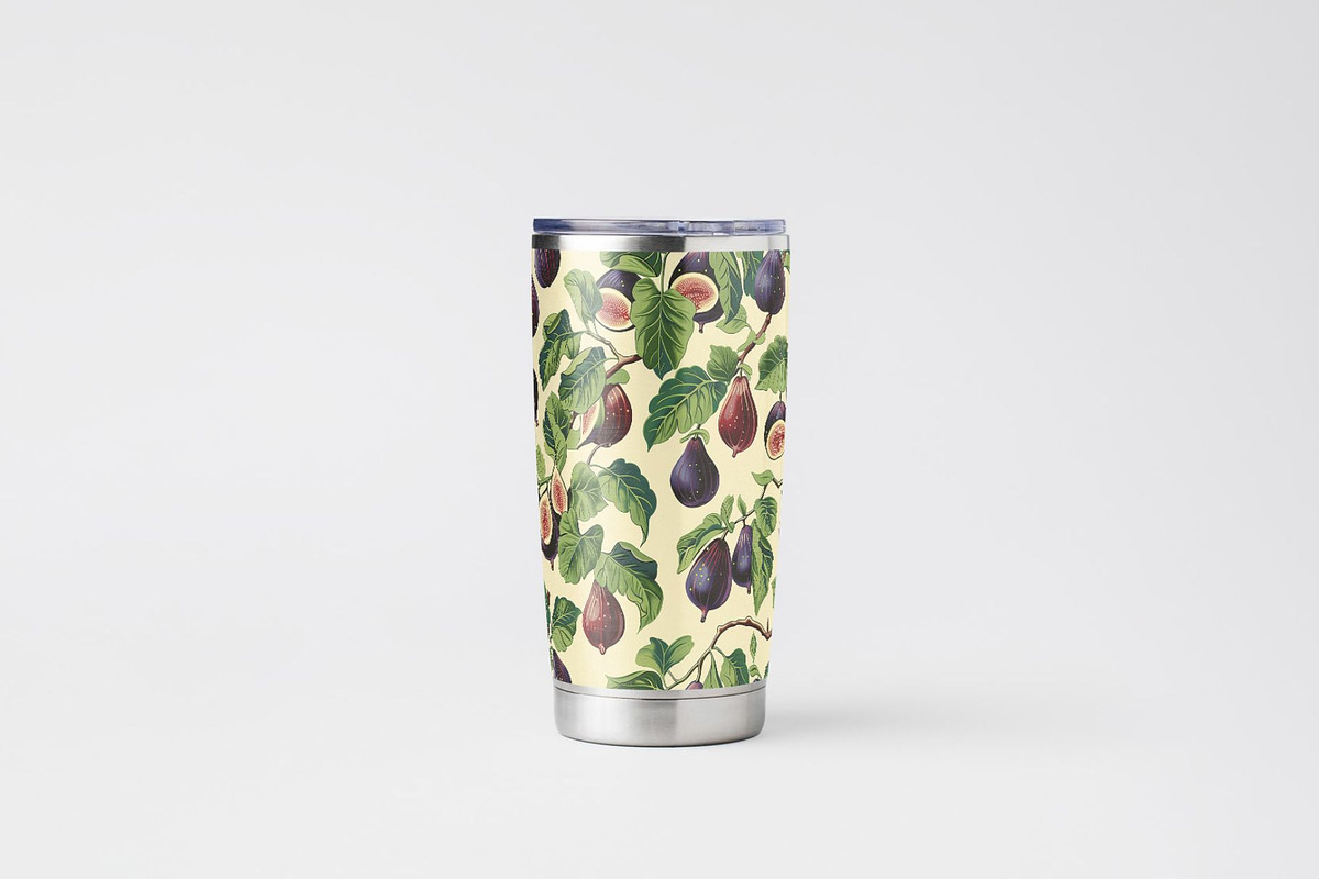 8 Figs and Leaves Seamless Patterns, a Pattern Graphic by Inknfolly (Photo 4 of 5)