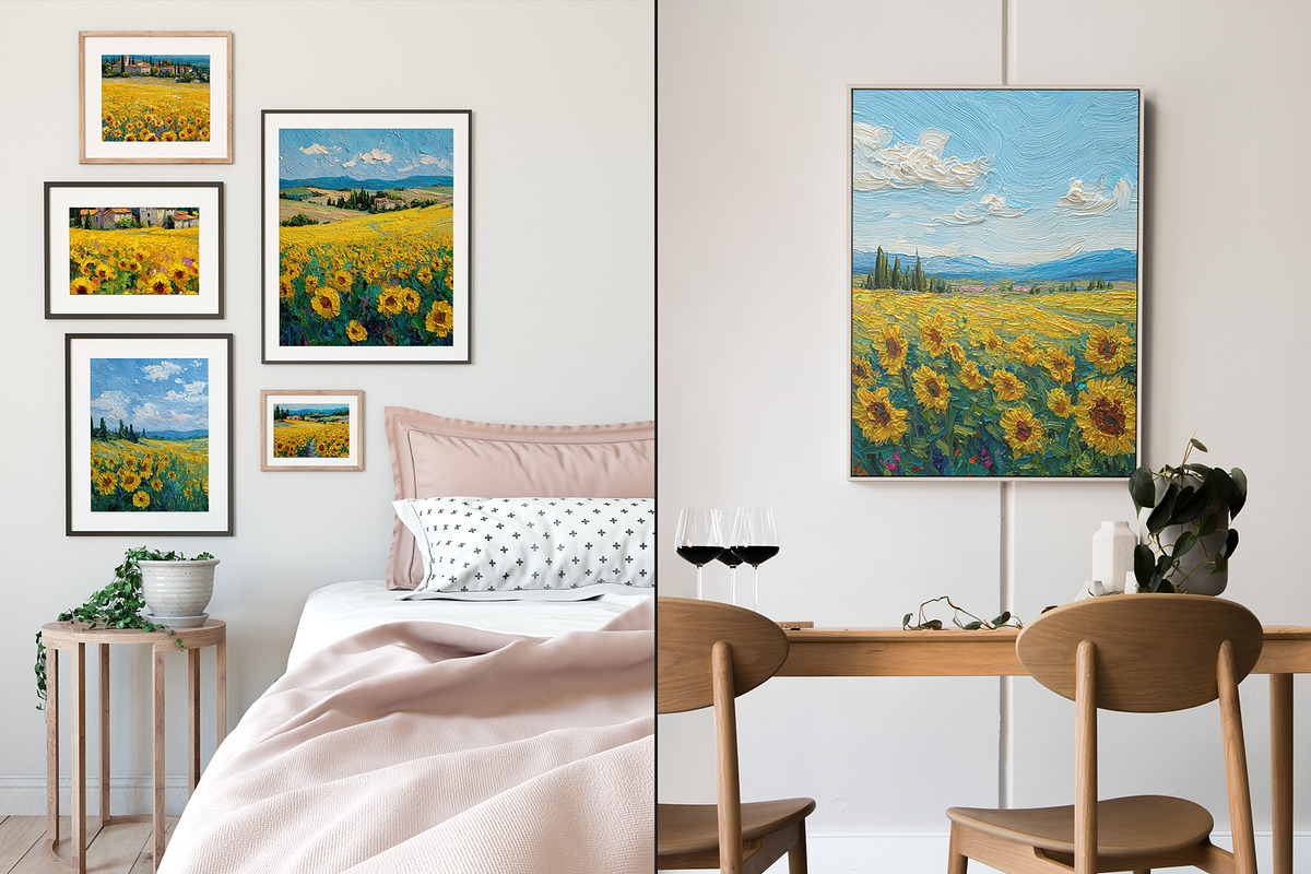 Summer Sunflower Field Illustration, a Decorative Illustration by Housui Patterns (Photo 4 of 12)