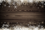 Wooden texture set with snowflakes, a Decorative Illustration by Vjom (Thumbnail 2 of 6)