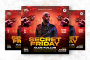 Secret Friday Party Flyer Design, a Flyer Template by Shajib Shikder (Thumbnail 2 of 2)
