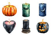 Watercolor Halloween Candles Clipart, an Illustration by Daily.Designs (Thumbnail 3 of 5)