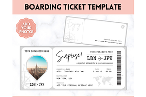 EDITABLE Boarding Pass Template