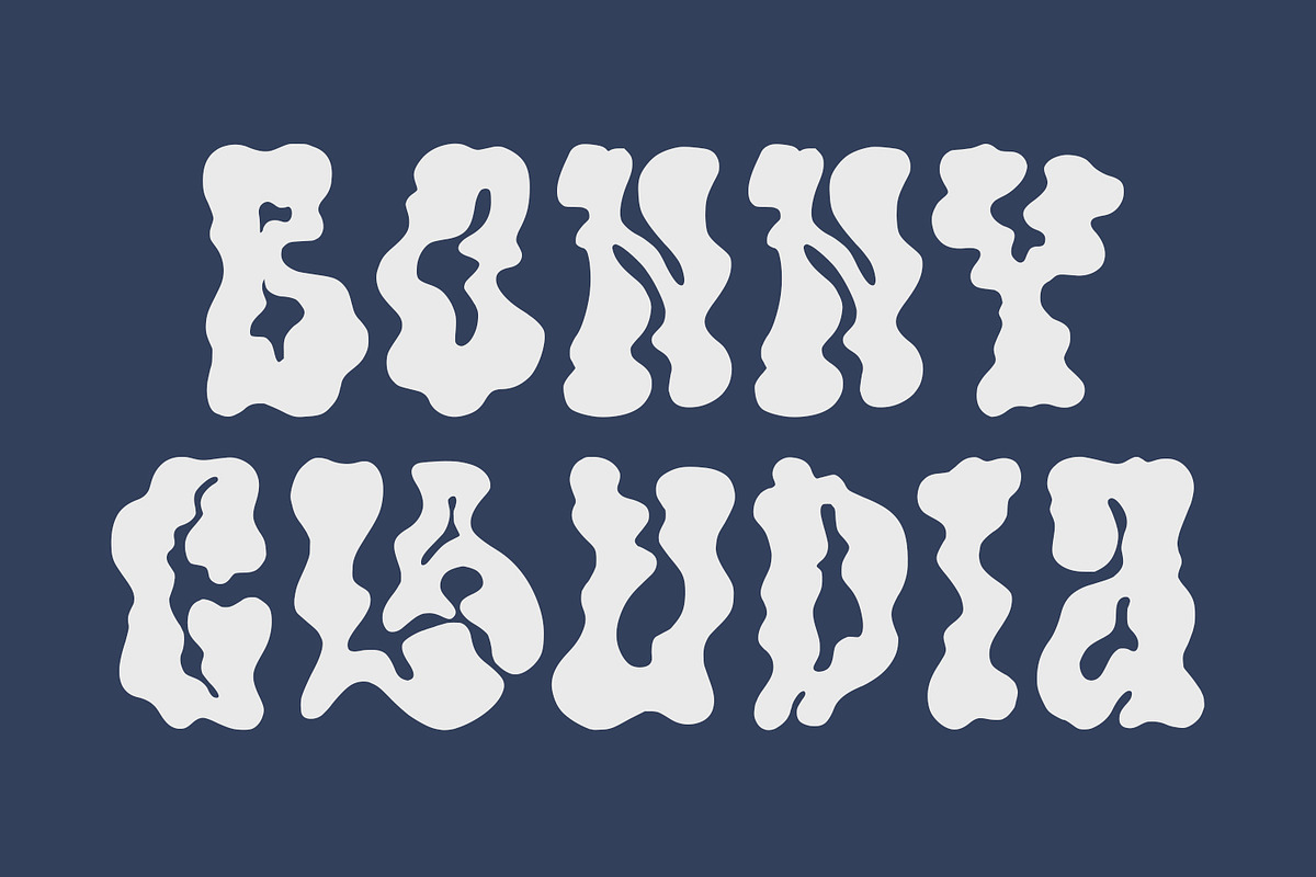 Vealleaes Experimental Display Font, a Handwritten Font by Maulana Creative (Photo 4 of 7)