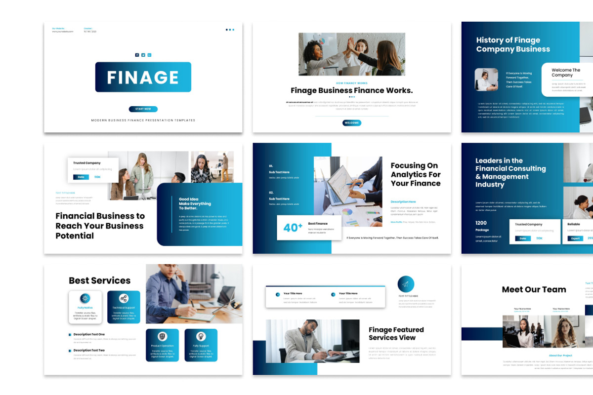 Finage-Business Powerpoint & GS, a Presentation Template by Raseuki (Photo 2 of 5)