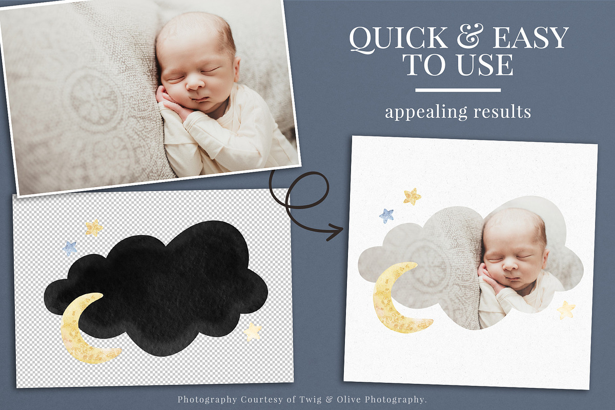 Newborn Frames photo masks, an Object Graphic by BrownLeopard (Photo 2 of 8)