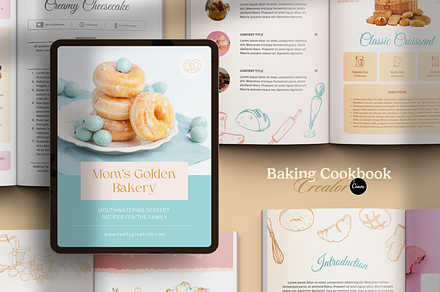 Baking Cookbook Creator, a Magazine Template by Creatif Foundry