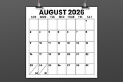 2026 Square 12x12 Large No. Calendar, a Stationery Template by Running With Foxes (Thumbnail 3 of 5)