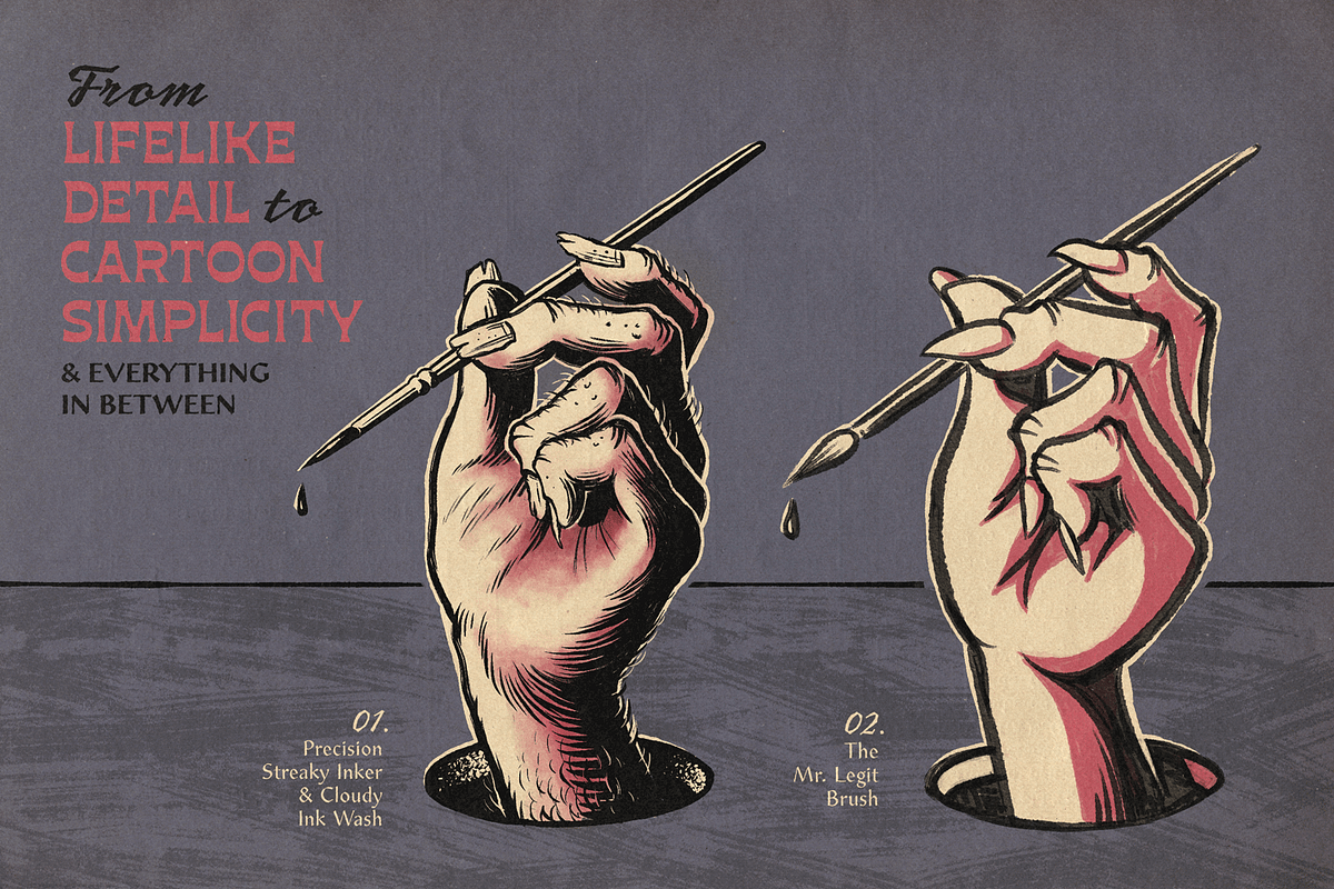 Rusty Nib Inkers for Affinity, a Brush Add-On by True Grit Texture Supply (Photo 4 of 7)
