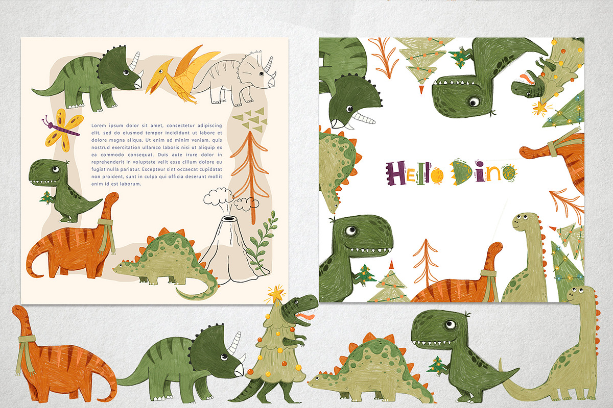Hello Dino, an Animal Illustration by annasokol_ (Photo 6 of 9)
