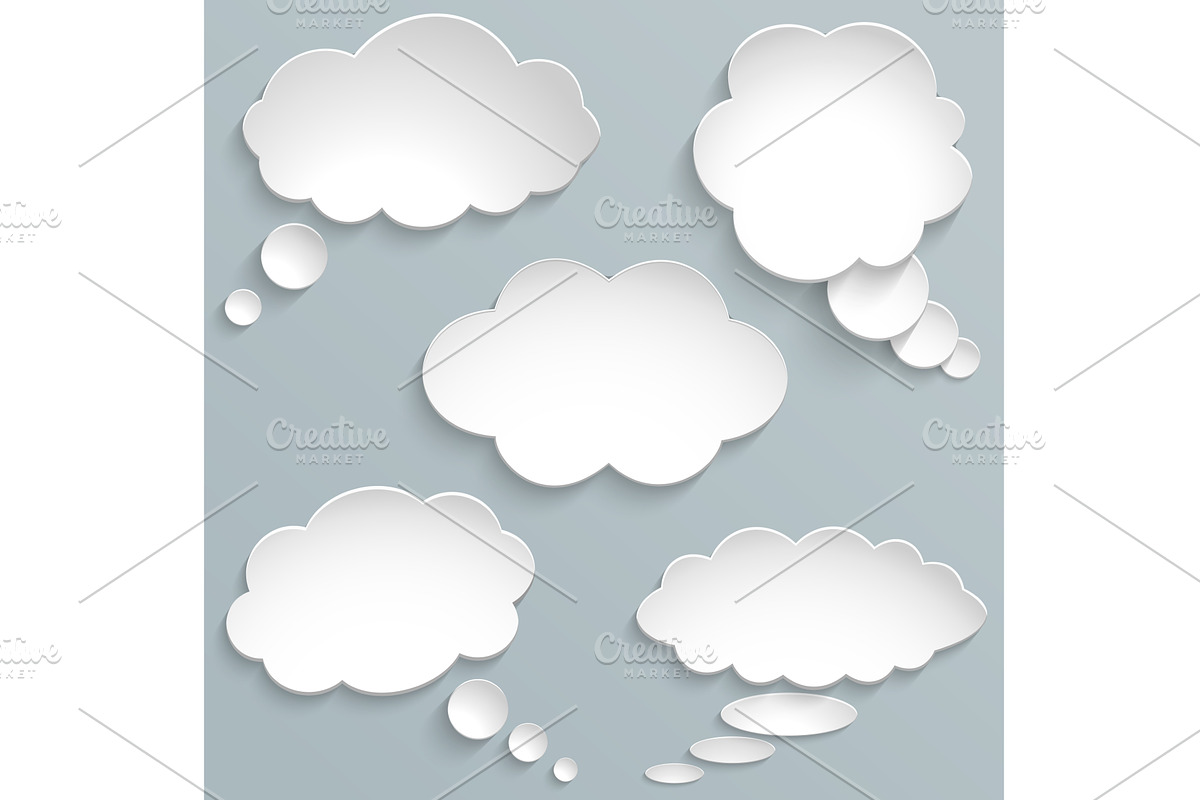 illustration of clouds collection, an Object Illustration by piter.goskov