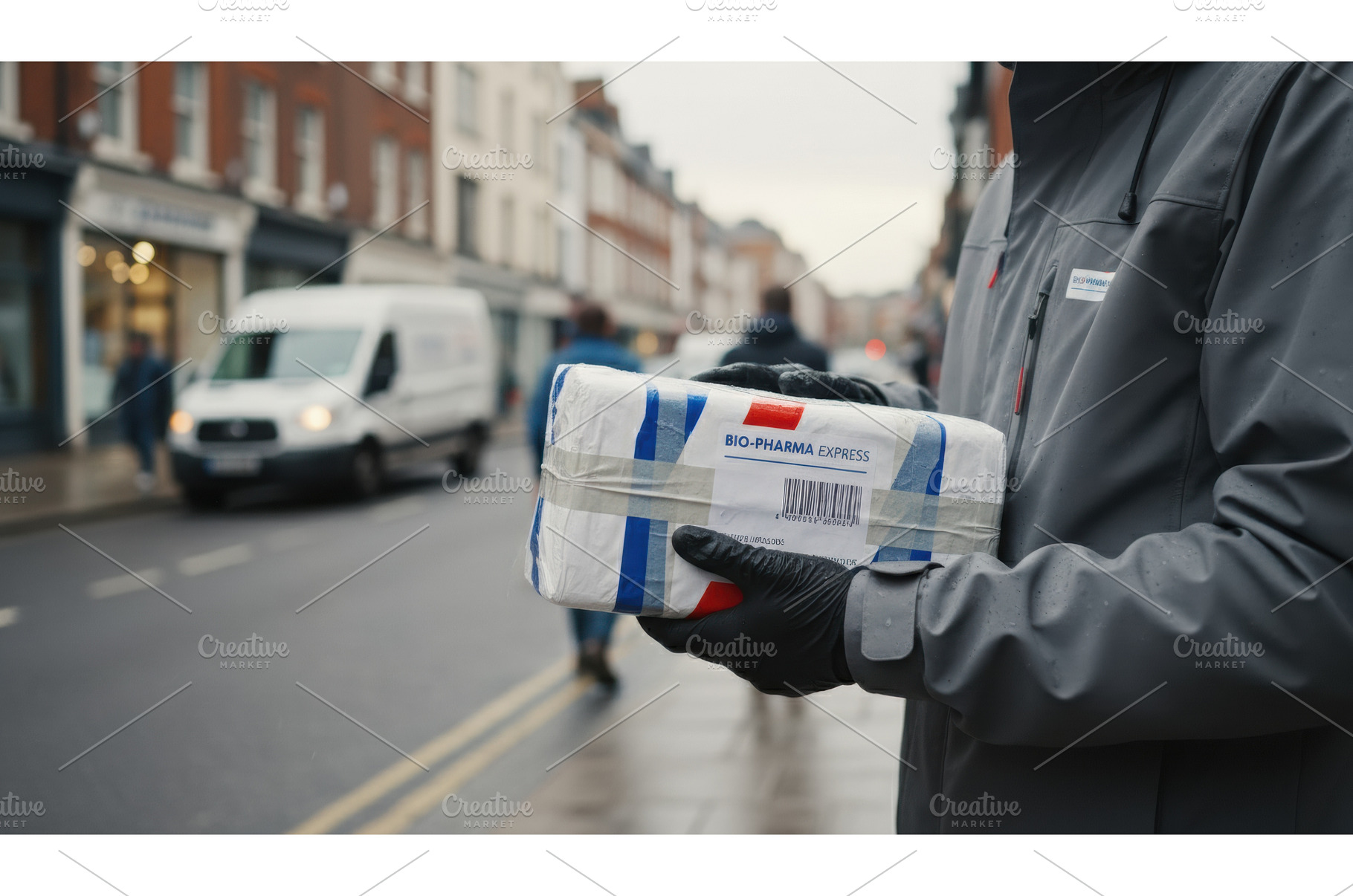 Man in gloves holding securely taped, a Transportation Photo by Igor Tichonow