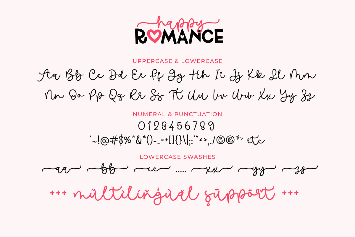 Happy Romance - Cute Heart Font Duo, a Handwritten Font by Airotype (Photo 10 of 12)