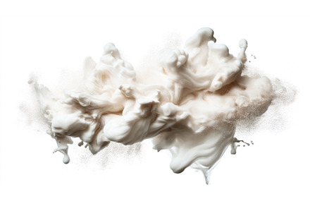 Abstract explosion of fluffy beige, an Illustration by Sergey Kotenev