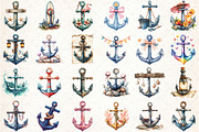 Summer Anchor Clipart, an Illustration by Libby Wishes (Thumbnail 2 of 4)